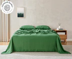 Natural Home European Linen Sheet Set - Olive