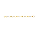 Bevilles Cubic Zirconia Infinity Bracelet in 9ct Yellow Gold Silver Infused