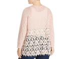 Cupio Women's Sweaters Cardigan Sweater - Color: Pink