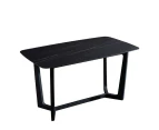 YARELI Sintered Stone Dining Table - 180cm - Black