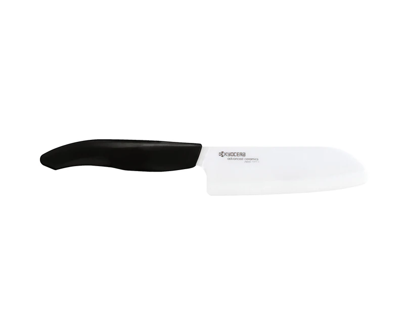Kyocera Medium Santoku Knife 11.5cm Blade - White Blade, Black Handle