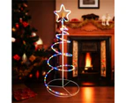 Stockholm Christmas Lights 90CM LED Solar Rope Spiral Tree Multi Colour Outdoor