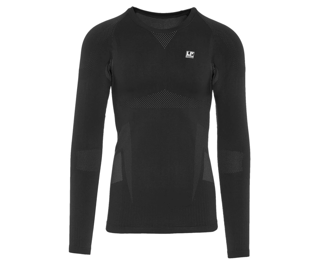 LP Support Men's EmbioZ Shoulder Support Long Sleeve Compression Top - Black