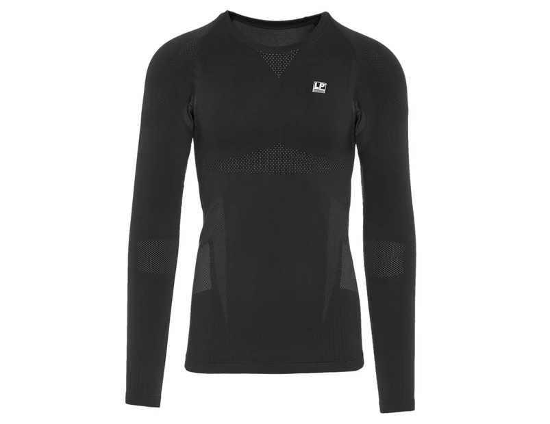 LP Support Men's EmbioZ Shoulder Support Long Sleeve Compression Top -  Black