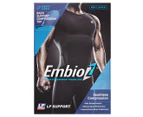 LP Support Men's EmbioZ Back Support Compression Top - Black