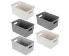 5x Boxsweden 27.5cm Kaia Storage Basket Organiser Container w/ Handles Assorted