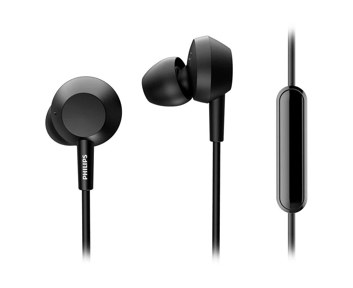 Philips Bass Series 4000 In-Ear Wired Headphones w/ Built-In Mic/3.5mm Black