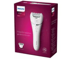Philips BRE710 Wet/Dry Women Electric Epilator Legs/Hands Hair Removal w/Trimmer