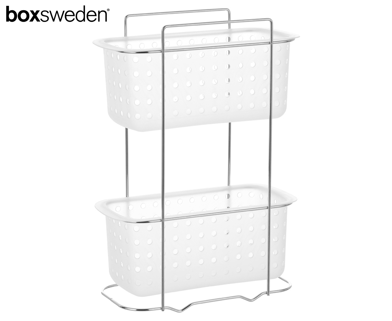 Boxsweden 2-Tier Bathroom Storage Stand - Frosted White | Catch.com.au