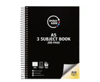 5pc Spirax Kode A5 3 Subject Book 200pg Paper/Notebook Assorted w/ Dividers