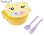 Sunnylife 600mL Unicorn Kids' Lunch Bento Box - Yellow/Purple