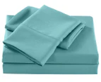 Royal Comfort Bamboo Cooling Double Bed Sheet Set - Aqua