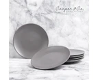 Set of 6 Cooper & Co. 26cm Annisa Dinner Plates - Grey