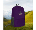 25L Travel Backpack Mens Foldable Backpacks Camping Hiking Folding Bag Rucksack - Purple