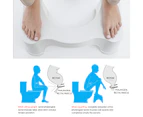 2x Toilet Step Stool Bathroom Potty Squat Aid for Constipation Relief - WHITE