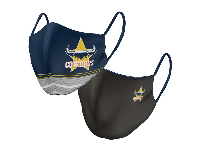 North Queensland Cowboys NRL Small Adult Reversible Washable Face Mask