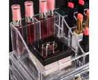 Cosmetic 8 Drawer Makeup Organizer Storage Jewellery Holder Box Acrylic Display - Clear