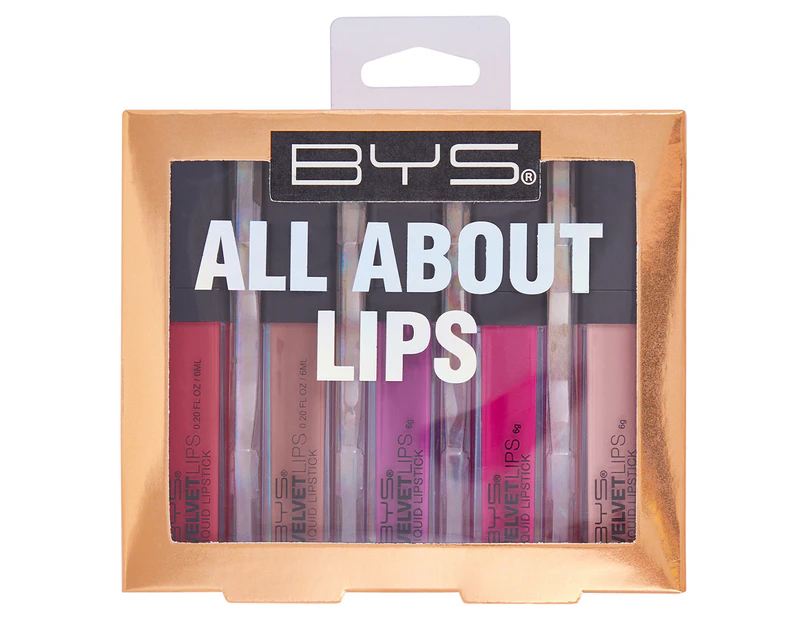 BYS All About Lips Velvet Lips 5-Piece Liquid Lipstick Set