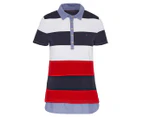 Tommy Hilfiger Women's Djokovic 2fer Polo Shirt - Navy/White/Red