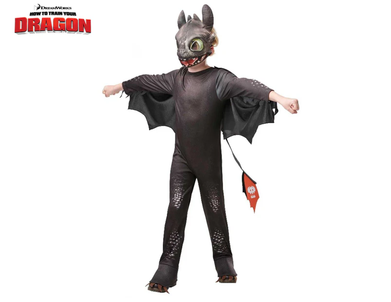 DreamWorks Kids' How To Train Your Dragon Toothless Night Fury Deluxe Costume - Black
