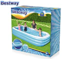 Bestway 305x183cm Blue Rectangular Family Pool - 1161L