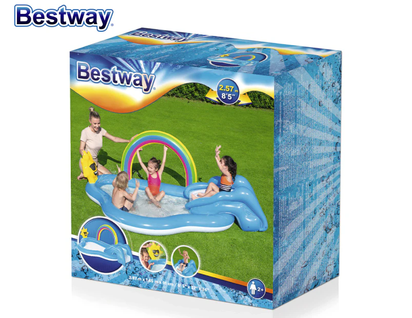 Bestway 257x145cm Rainbow n' Shine Pool & Play Centre