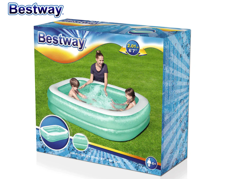 Bestway 201x150cm Blue Rectangular Family Pool - 450L