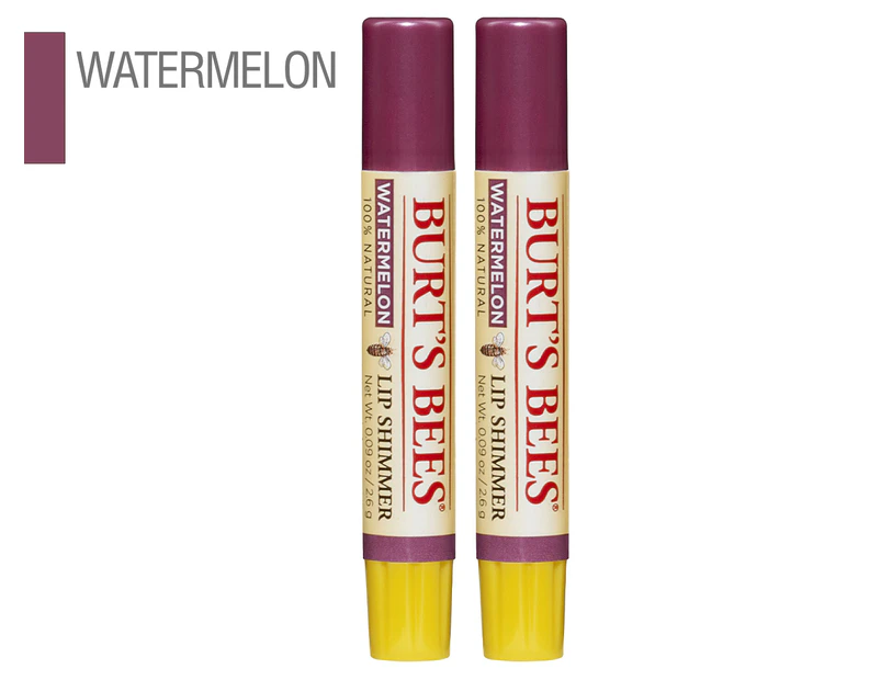 2 x Burts Bees Lip Shimmer 2.6g - Watermelon