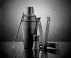 5pc Tempa Aurora Matte Black Cocktail Set w/ Jigger/Shaker/Muddler/Tongs/Spoon