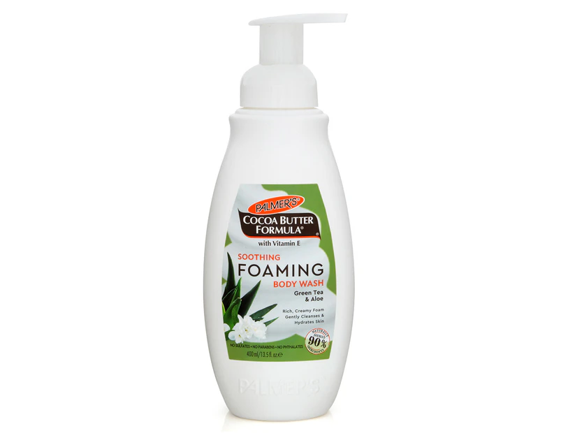 Palmer's Nourishing Foaming Body Wash Green Tea & Aloe 400mL