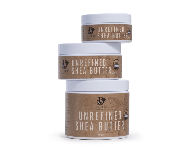 Deluxe Pack 1 - All Natural, Certified Organic, Fair Trade, Unrefined Shea Butter