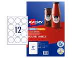 Avery 60mm Glossy Round Printable Blank Labels 120-Pack