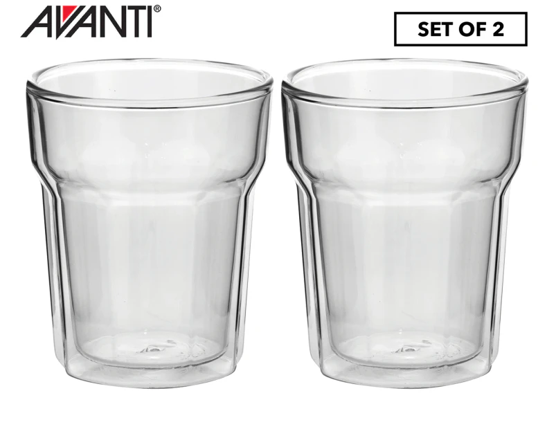 Set of 2 Avanti 250mL Nove Twin Wall Glasses