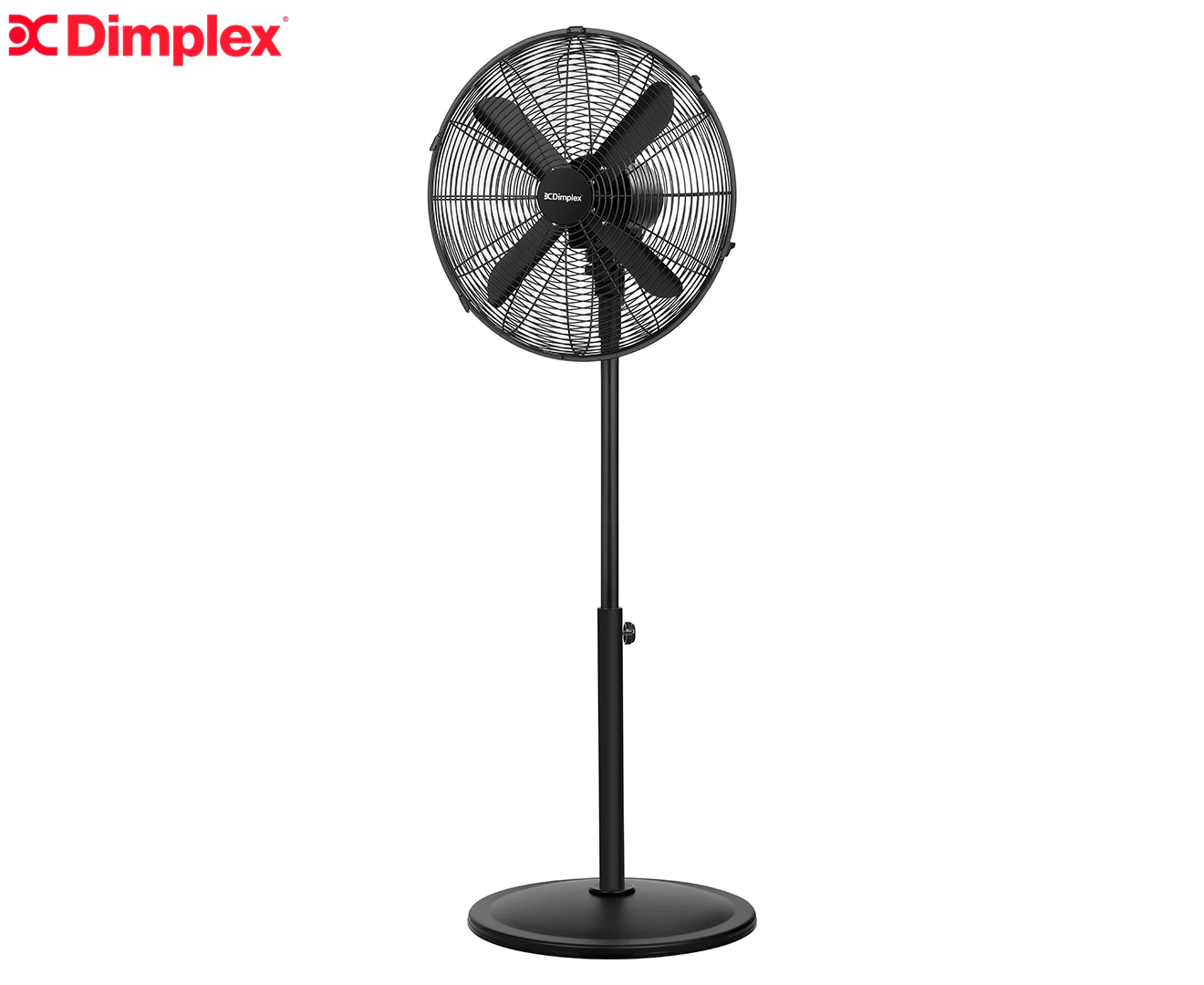 Dimplex 40cm High Velocity Oscillating Pedestal Fan/3 Speed/Air Cooler Matte BLK