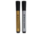 2 x Dats Metallic Markers 2-Pack - Gold/Silver