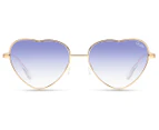 Quay Australia Women's Kim Sunglasses - Gold/Blue Fade