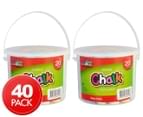 2 x Dats Jumbo Coloured Chalk 20-Pack - Assorted 1