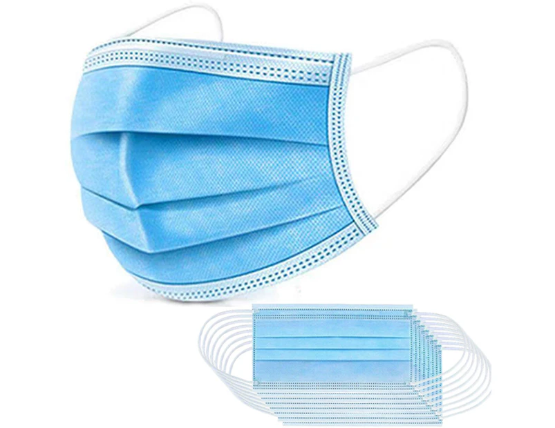 50pcs Disposable Face Masks 3 Layer Anti Dust Mask with Elastic Ear Loop