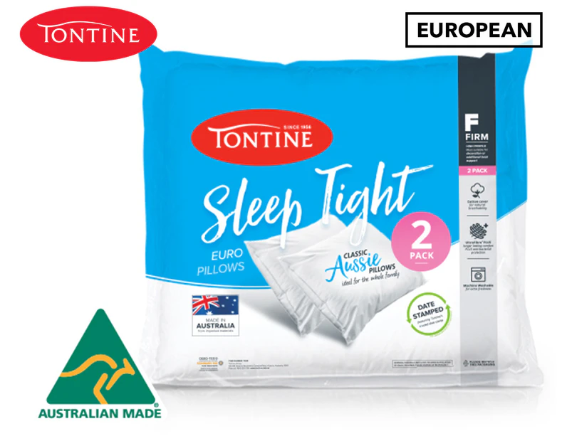 Tontine Sleep Tight Euro Pillow Twin Pack