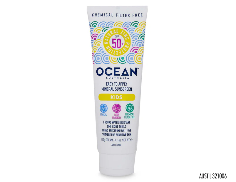 Ocean Australia Natural Zinc Kids Sunscreen SPF50+ 120g