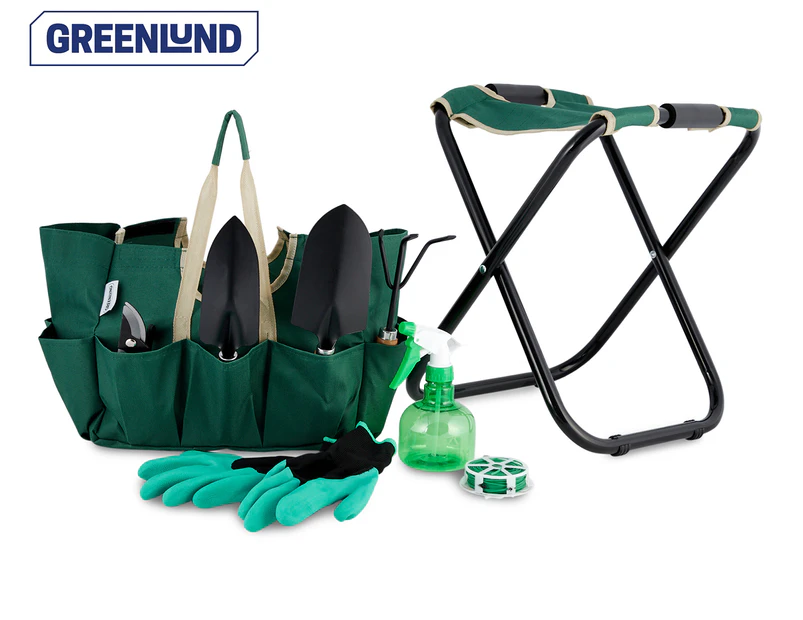 Greenlund Folding Garden Stool w/ Tool Bag & Tools
