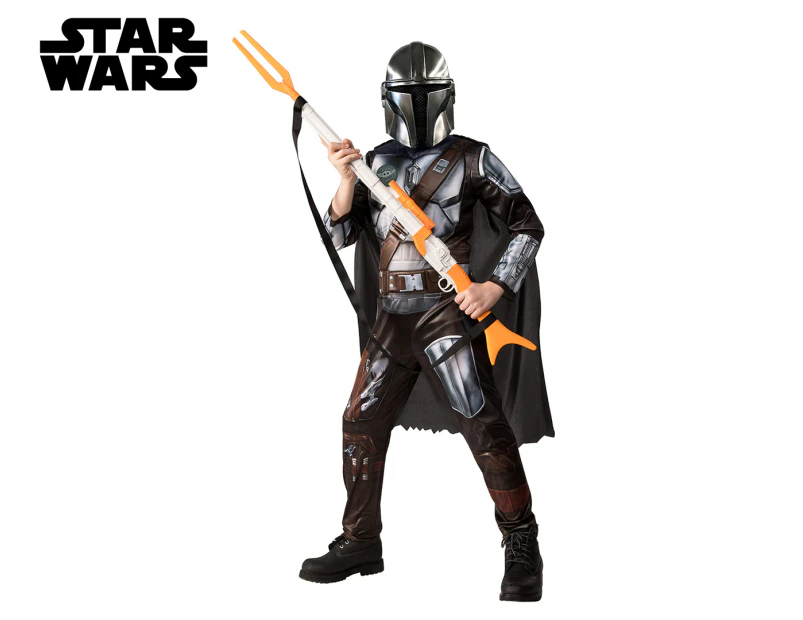 Star Wars Boys' Mandalorian Deluxe Costume - Black Multi