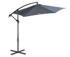 Milano 3-Metre Outdoor Cantilevered Umbrella - Charcoal