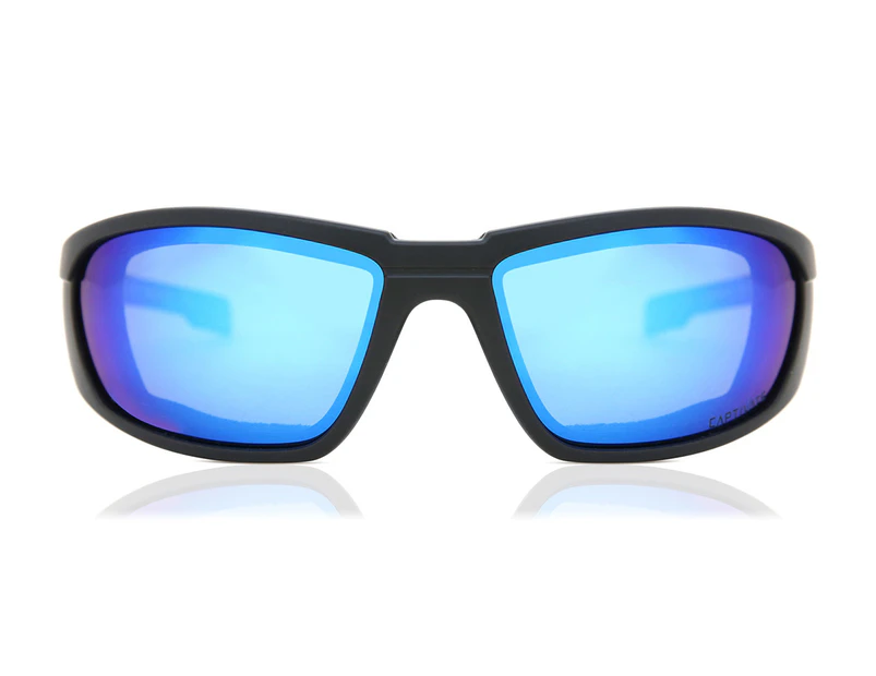 Wiley X Boss Polarized Wraparound Sunglasses Plastic Matte Black