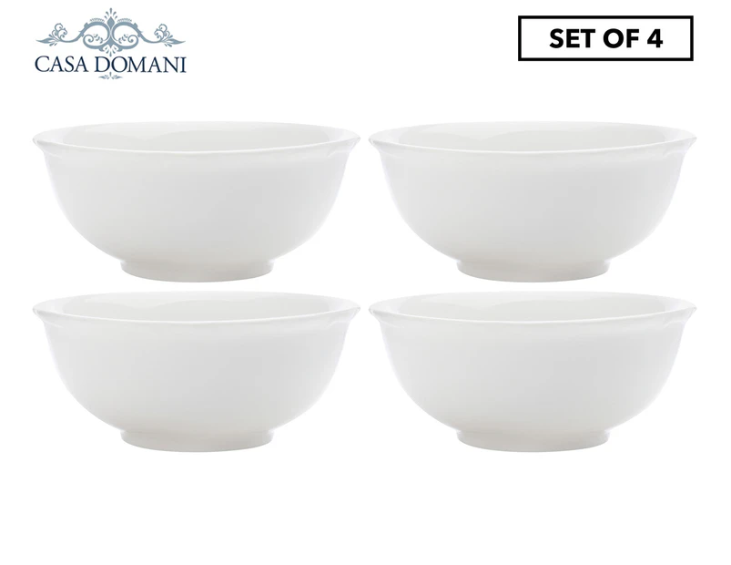 Set of 4 Casa Domani 17cm Casual Florence Bowls - White