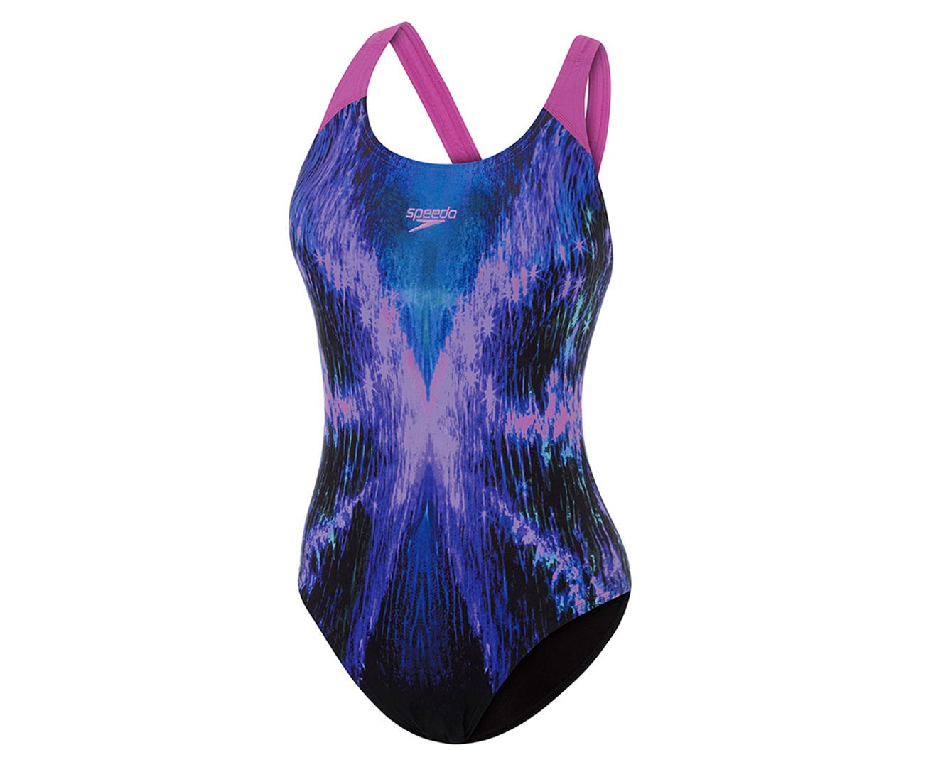 Speedo Womens Powerstrike Leaderback One Piece Swimsuit Sparkler