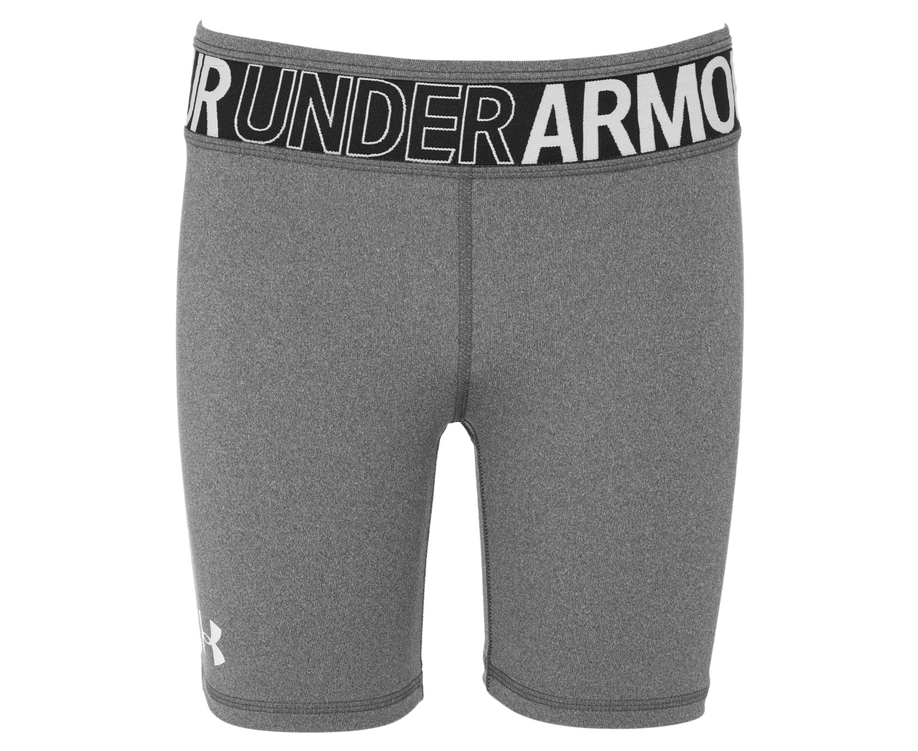 Under Armour Youth Girls' HeatGear Heather Bike Shorts - Grey<!-- -->