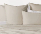 Gioia Casa Vintage Washed Cotton Quilt Cover Set - Natural