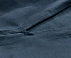 Gioia Casa Vintage Washed Cotton Quilt Cover Set - Dark Indigo