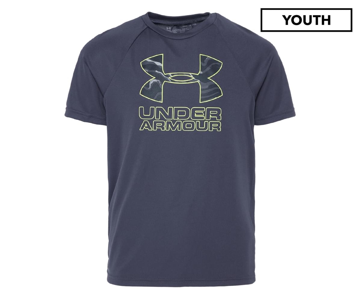 Under Armour Boys Tech Hybrid Print Fill Logo T-Shirt 